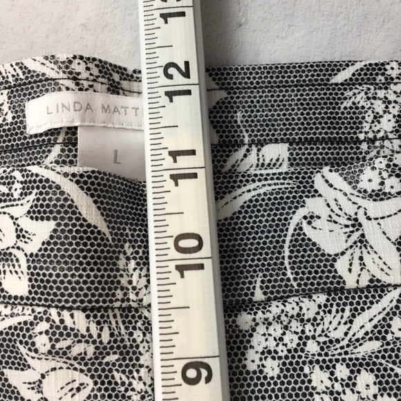 Linda Mathews NWT Pique Print Pants Womens Large High Waist Stretchy - Picture 3 of 10